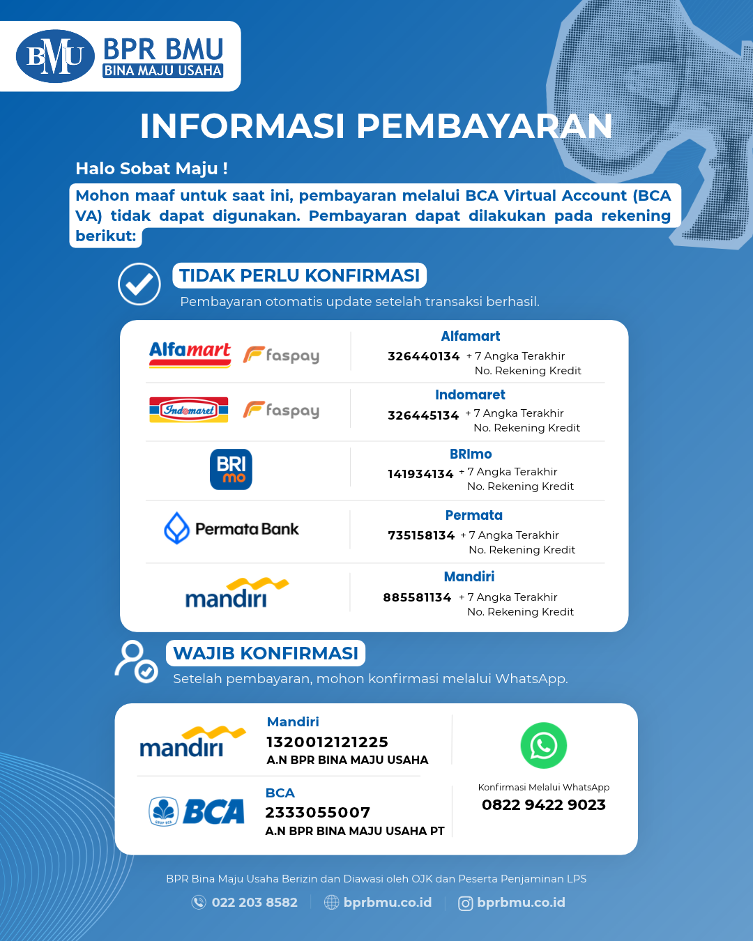 Informasi Pembayaran Angsuran Kredit